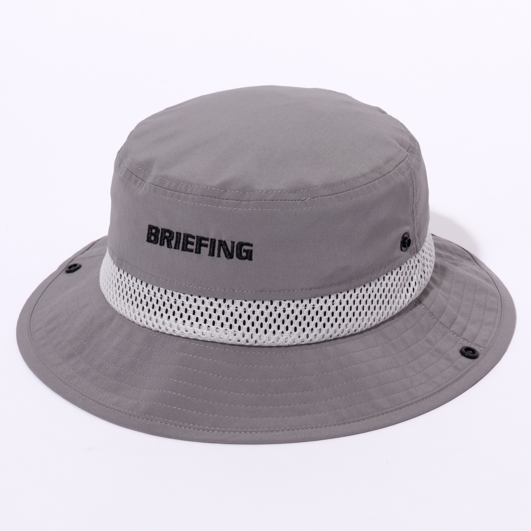 BRIEFING MEN'S COOLCORE SUNGUARD MESH HAT グレー