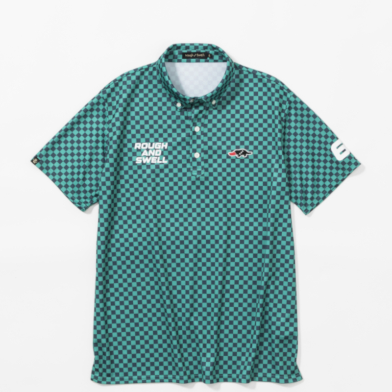 rough & swell CHECKER POLO グリーン