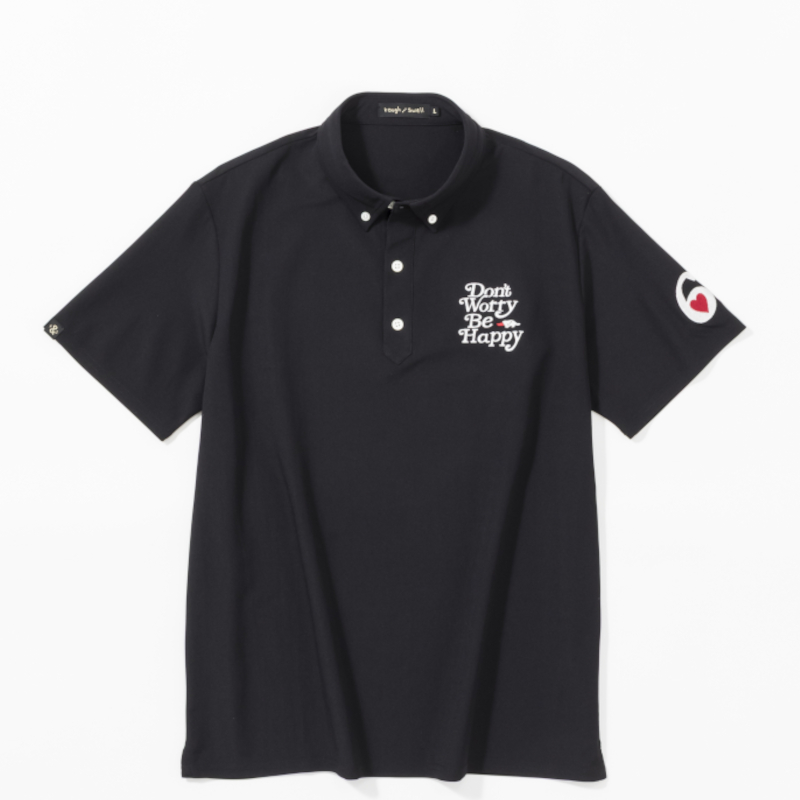 rough & swell DON'T WORRY POLO ブラック