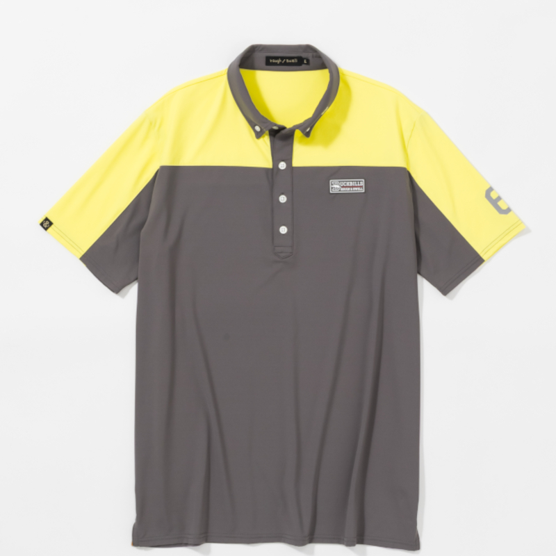 rough & swell BICOLOR POLO グレー