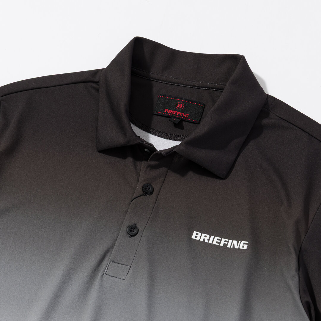 BRIEFING MENS GRADATION SHIRT BLACK 襟元ディテール