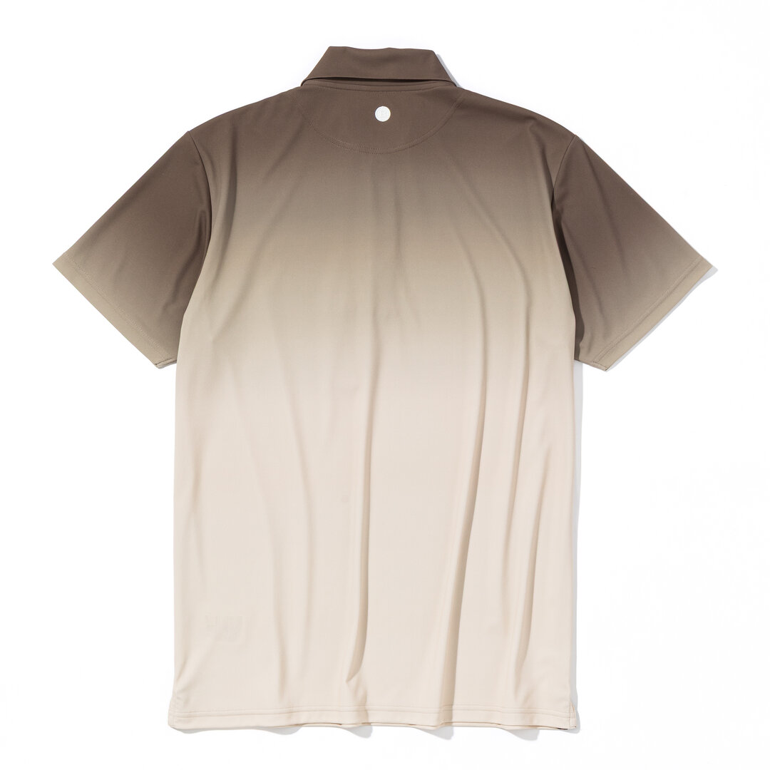 BRIEFING MENS GRADATION SHIRT BROWN 胸元ロゴ