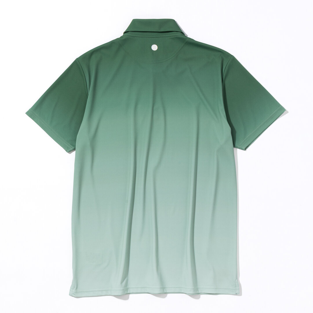 BRIEFING MENS GRADATION SHIRT GREEN バック全体