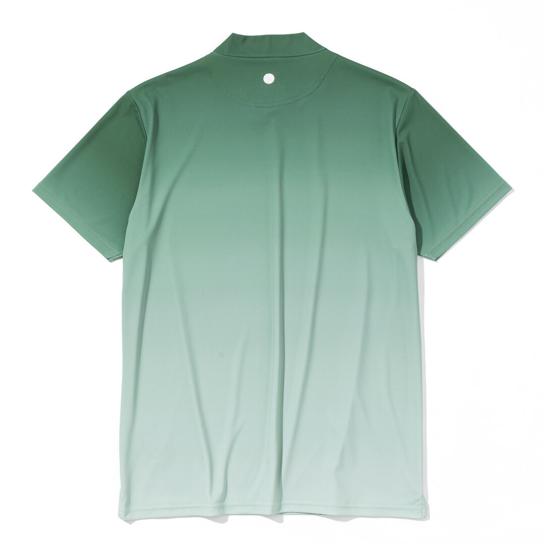 BRIEFING MENS GRADATION HIGHNECK GREEN 胸元ロゴ