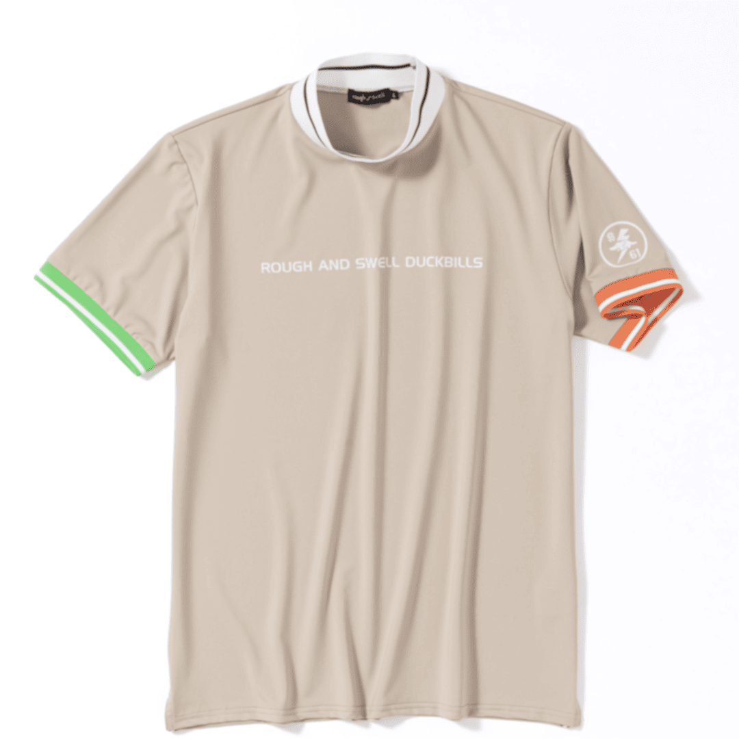 rough & swell COLORFUL RIB MOCK ベージュ