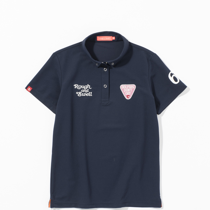 【for WOMEN】 rough & swell DON'T CRY POLO ネイビー