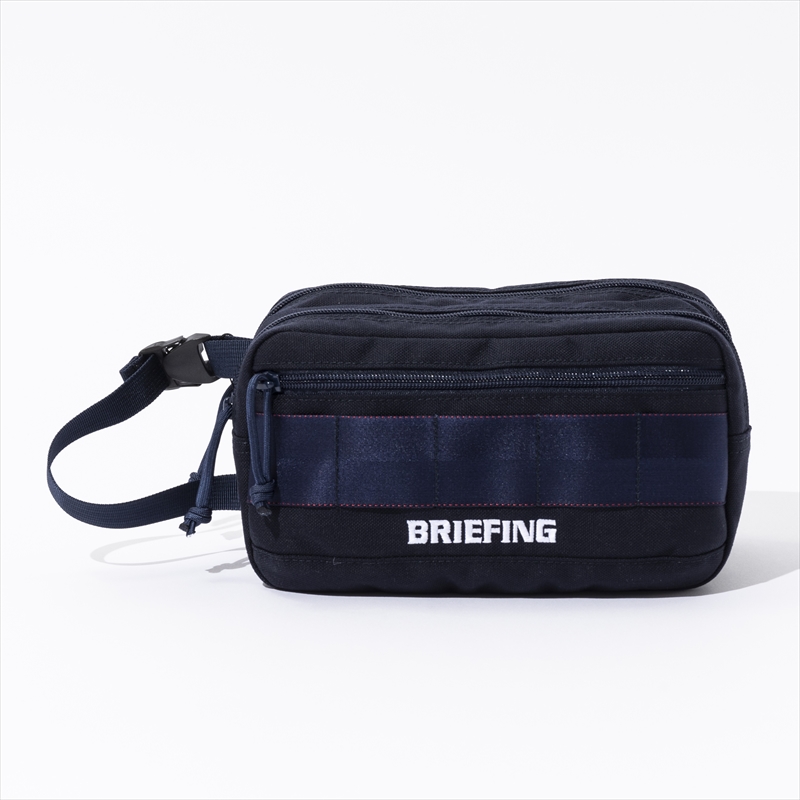 BRIEFING TURF DOUBLE ZIP POUCH □ ネイビー