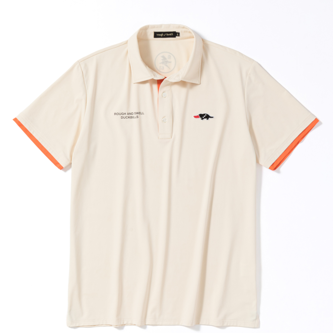 rough & swell ACCENT COLOR POLO クリーム