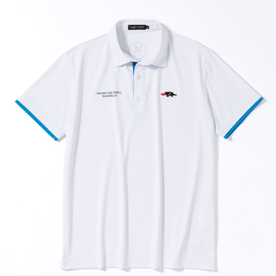 rough & swell ACCENT COLOR POLO ホワイト