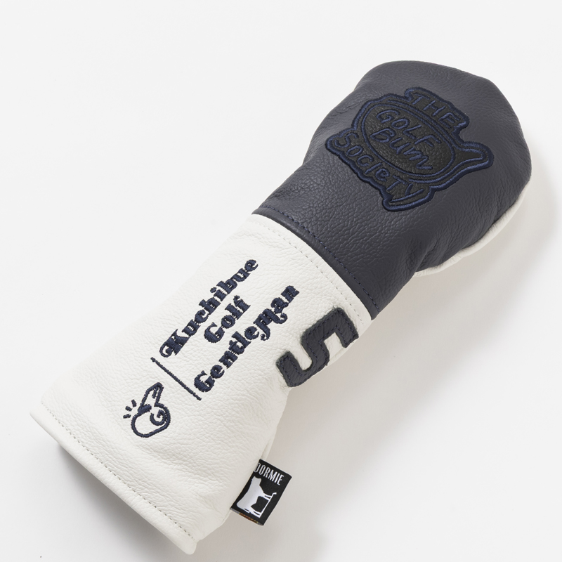 【GO/LOOK!限定販売】DORMIE WORKSHOP×Kuchibue Golf Gentleman コラボヘッドカバー 5番ウッド用 ネイビー