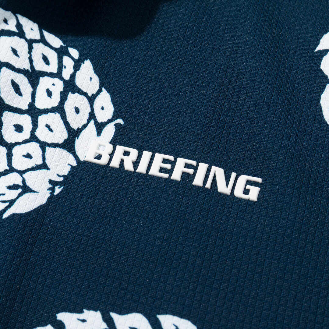BRIEFING PAIKAJI MS HAPPY PINEAPPLE SKIPPER SHIRT ネイビー 胸元BRIEFINGロゴ