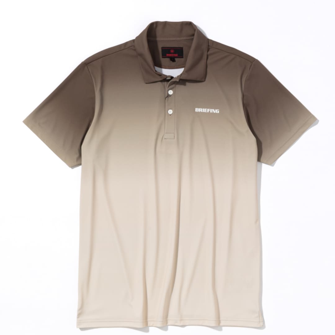 BRIEFING MENS GRADATION SHIRT グラデーションポロシャツ BROWN