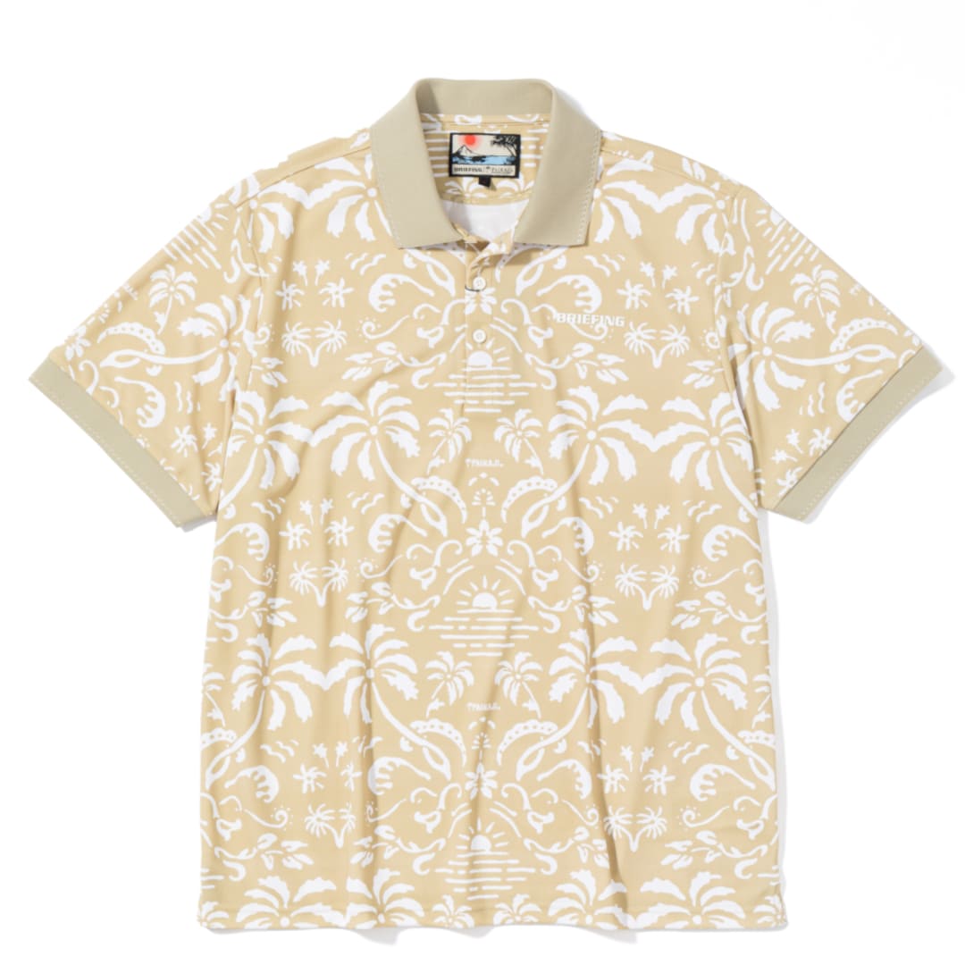 BRIEFING PAIKAJI MENS RISING SUN POLO / パイカジライジングサンポロ ベージュ