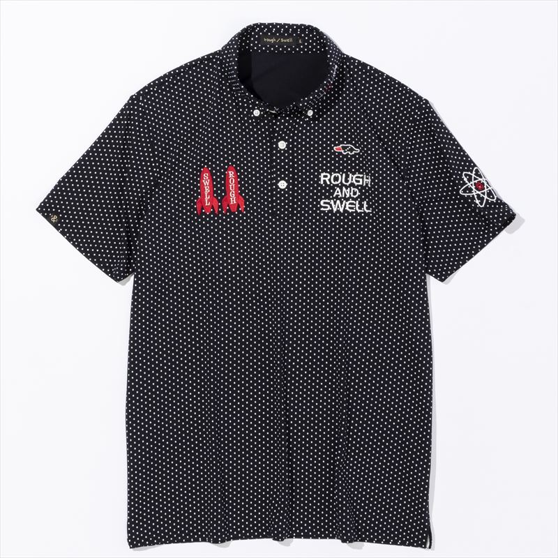 rough & swell DOTS POLO ブラック