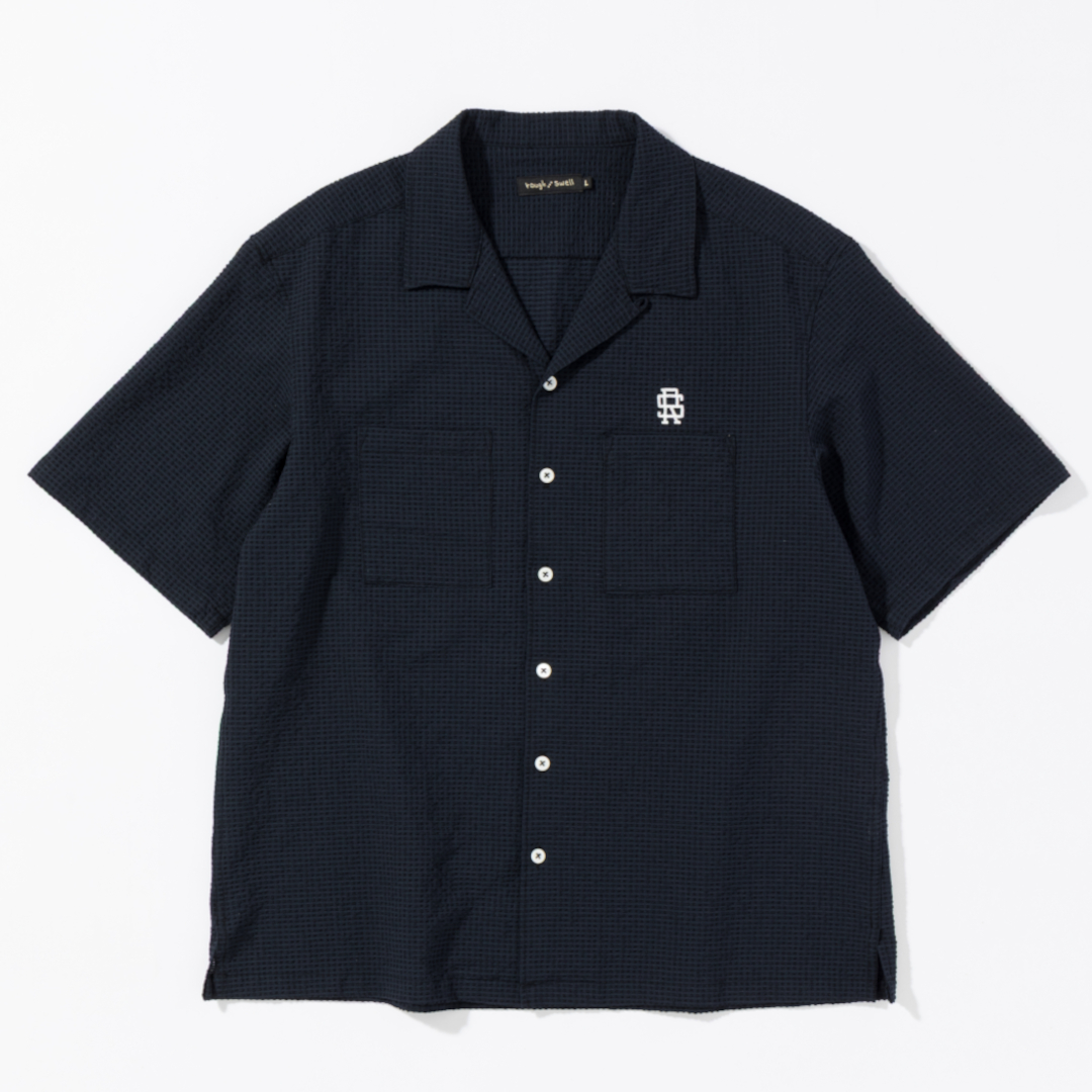rough & swell BUMPY OPEN SHIRT ネイビー