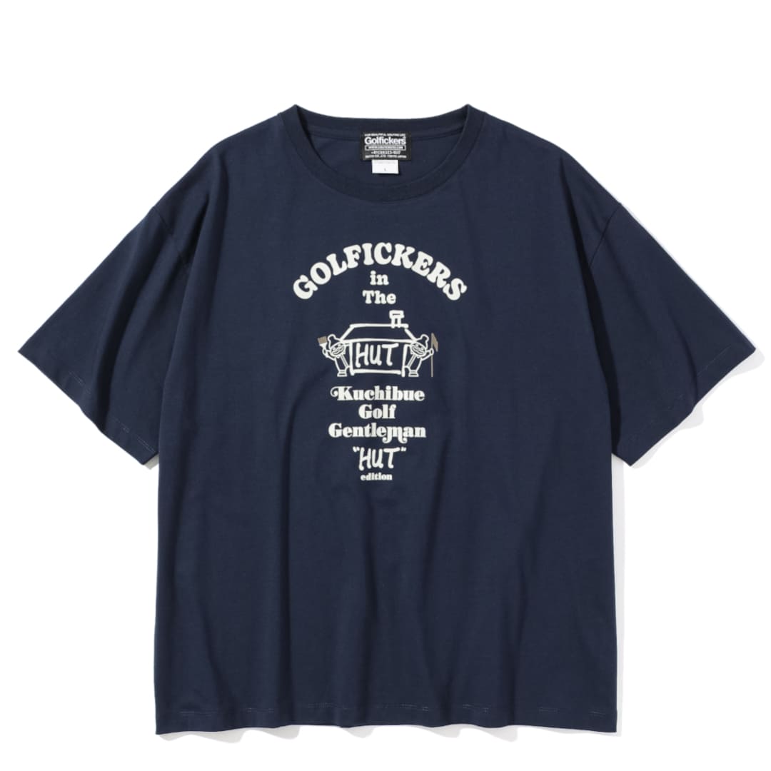 Golfickers×Kuchibue Golf Gentleman “HUT” edition Tシャツ ネイビー【GO/LOOK!限定販売】