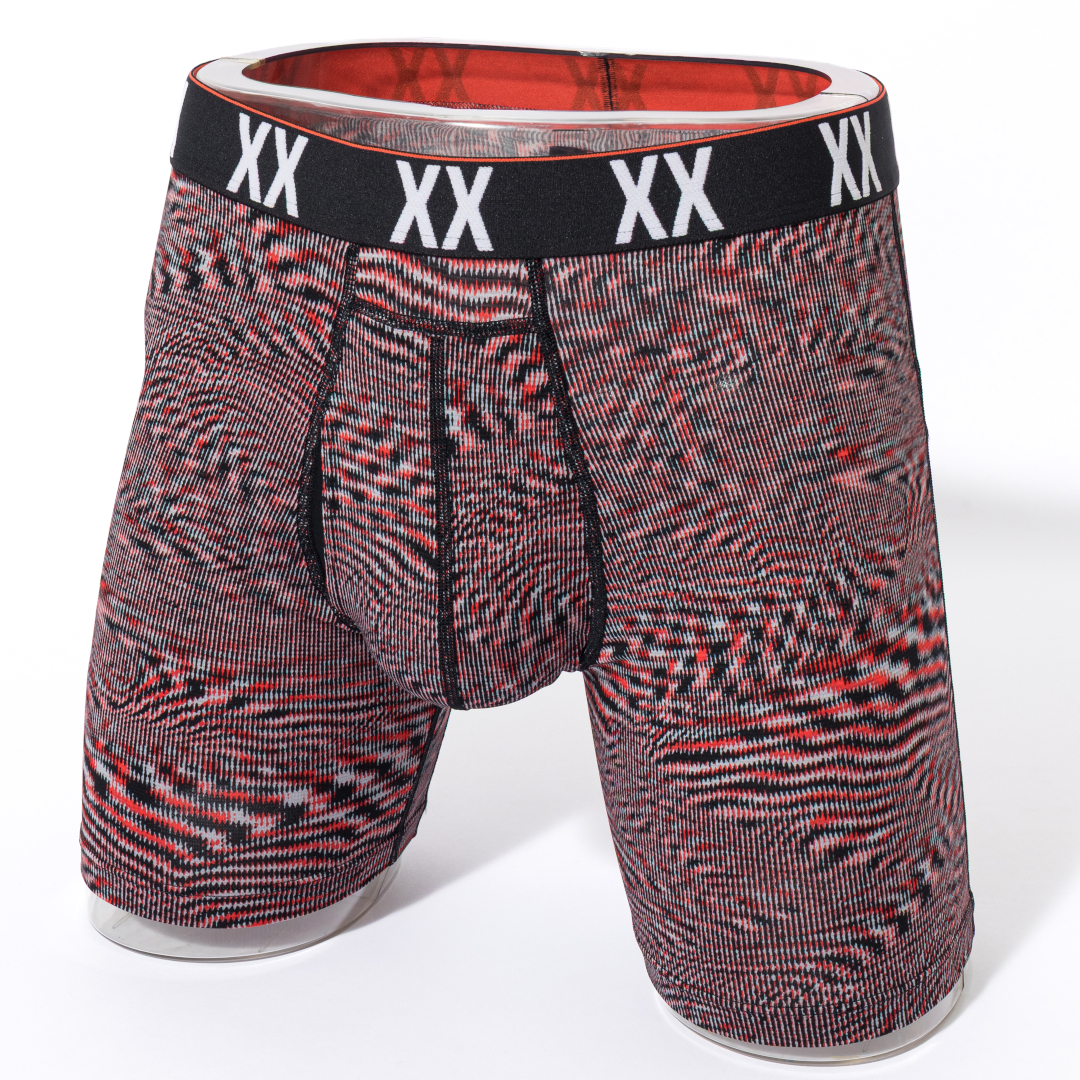 SAXX MULTI-SPORT MESH BOXER FLY レッドブラック