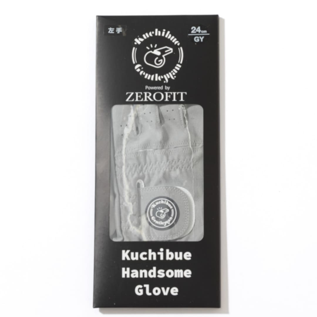 ZEROFIT×Kuchibue Golf Gentleman インスパイラルゴルフグローブ-左手用 / グレー【GO/LOOK!限定販売】