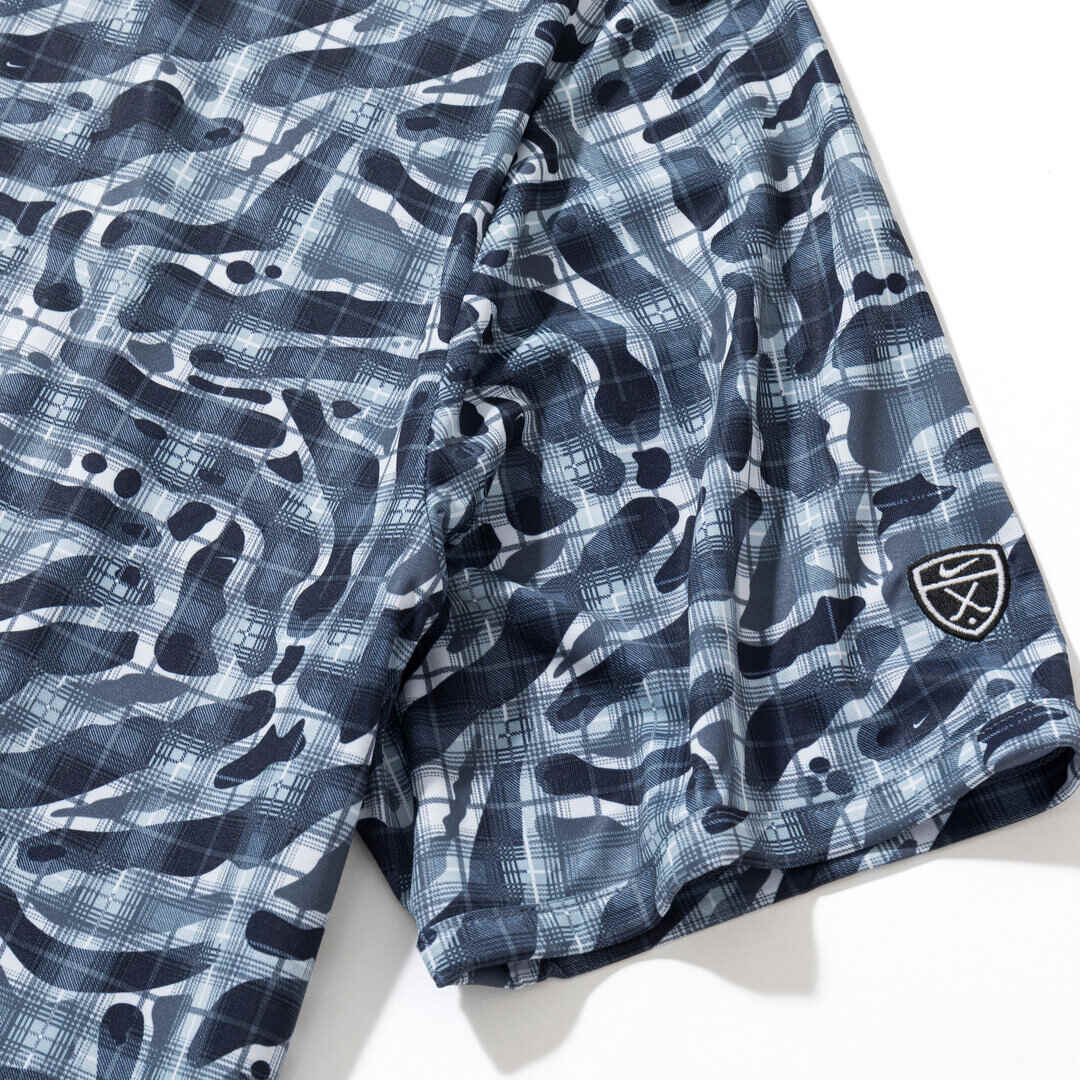 ナイキ パー タータンカモポロ ディフューズドブルー 左袖NIKE GOLFシールドロゴ