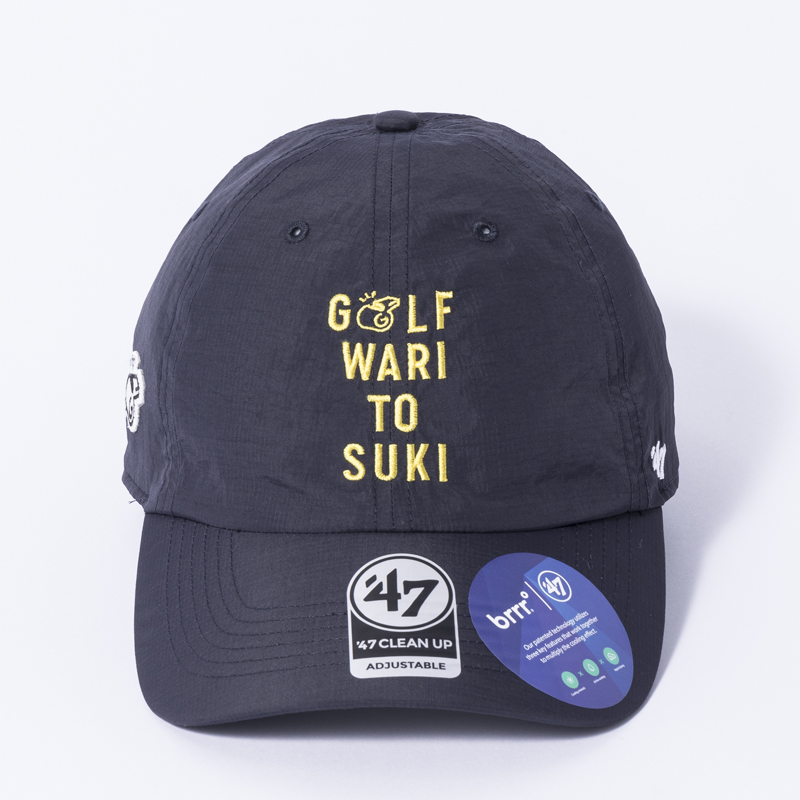 【GO/LOOK!限定販売】Kuchibue Golf Gentleman GOLF WARI TO SUKI brrr°キャップ ネイビー × イエロー