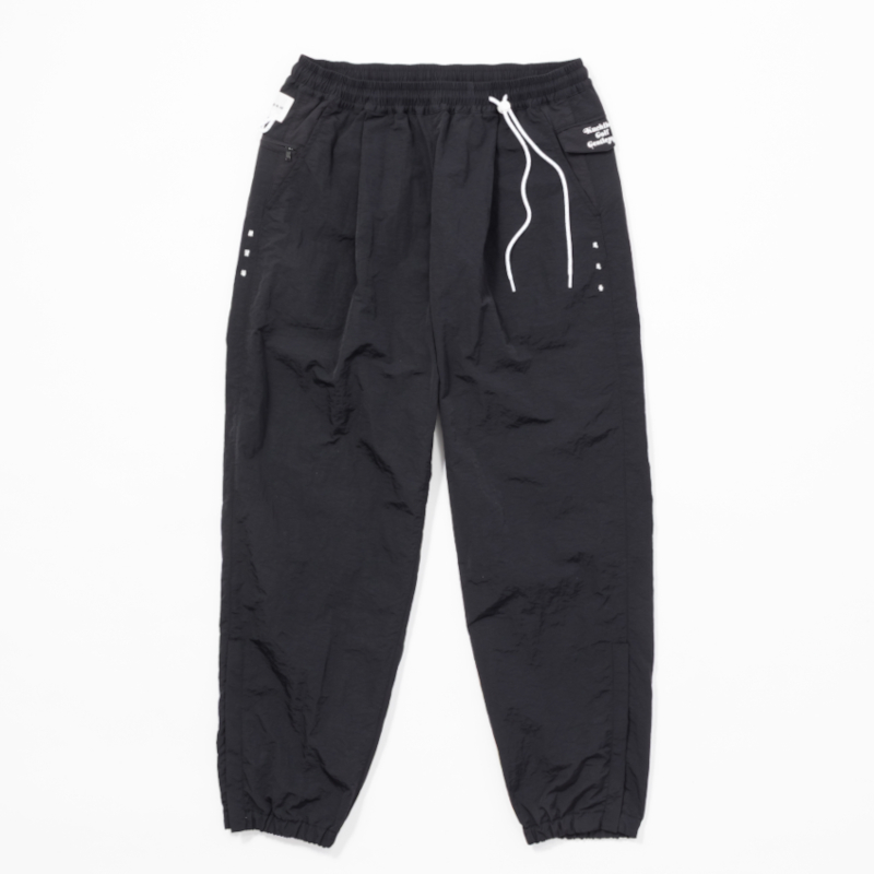 迷迭香× Kuchibue Golf Gentleman NYLON HARVEST TRAINER パンツ ブラック / ナイロンハーベストトレーナー