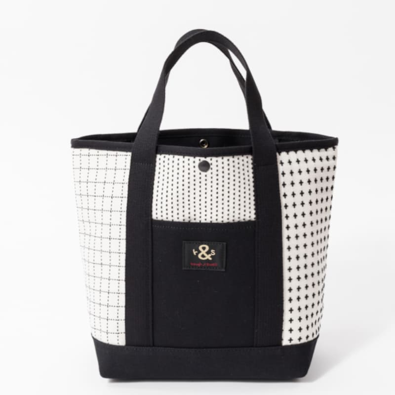 rough & swell SASHICO TOTE ブラック / 刺し子トートバッグ