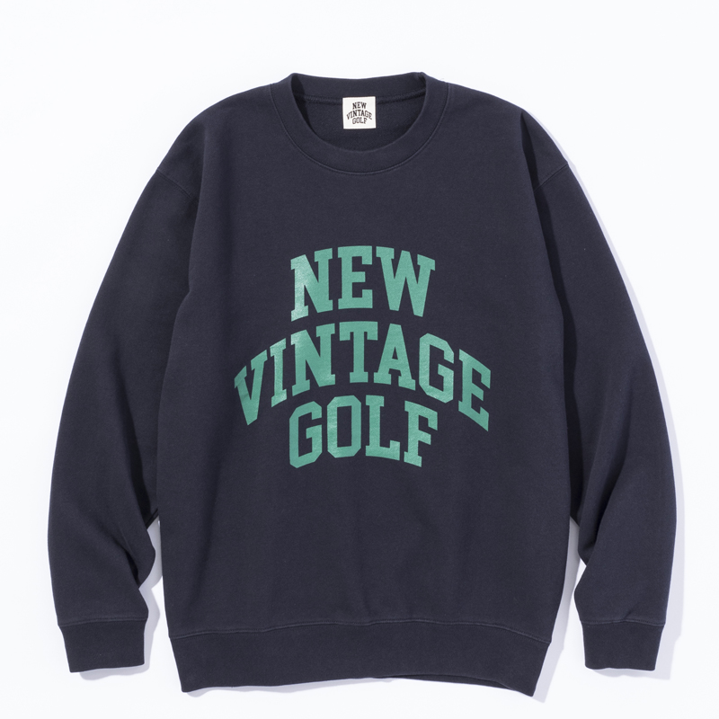 NEW VINTAGE GOLF New Used Crew Sweat Shirt  / NAVY