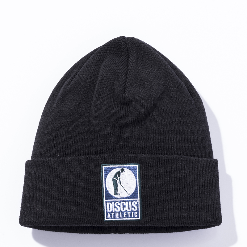 NEW VINTAGE GOLF DISCUS GOLFMAN KNITCAP ビーニー / BLACK