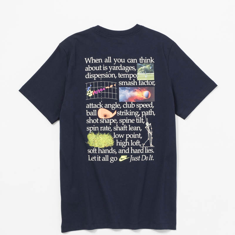 NIKE GOLF バックプリントTシャツ   ネイビー