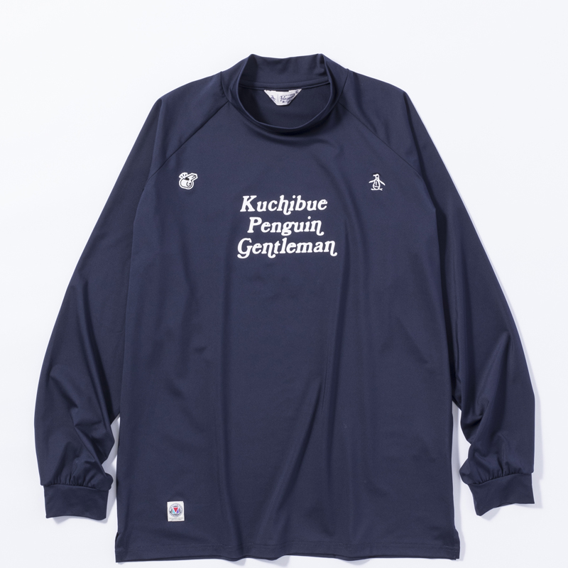 Penguin by Munsingwear× Kuchibue Golf Gentleman ストレッチロングスリーブモックネック ネイビー 【GO/LOOK!限定販売】