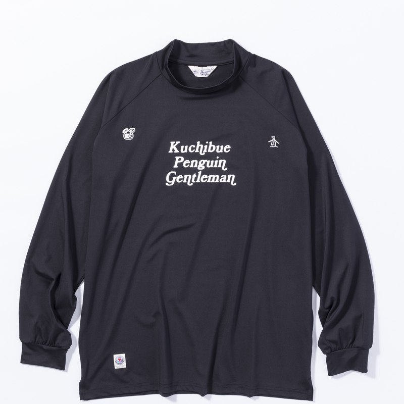 Penguin by Munsingwear× Kuchibue Golf Gentleman ストレッチロングスリーブモックネック ブラック 【GO/LOOK!限定販売】