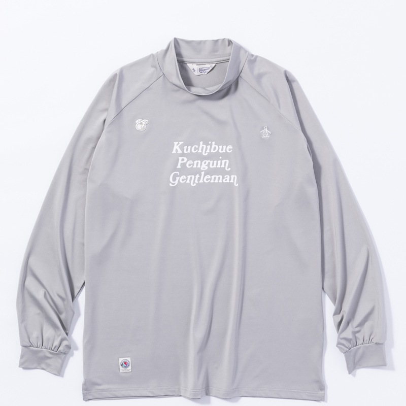 Penguin by Munsingwear× Kuchibue Golf Gentleman ストレッチロングスリーブモックネック グレー【GO/LOOK!限定販売】