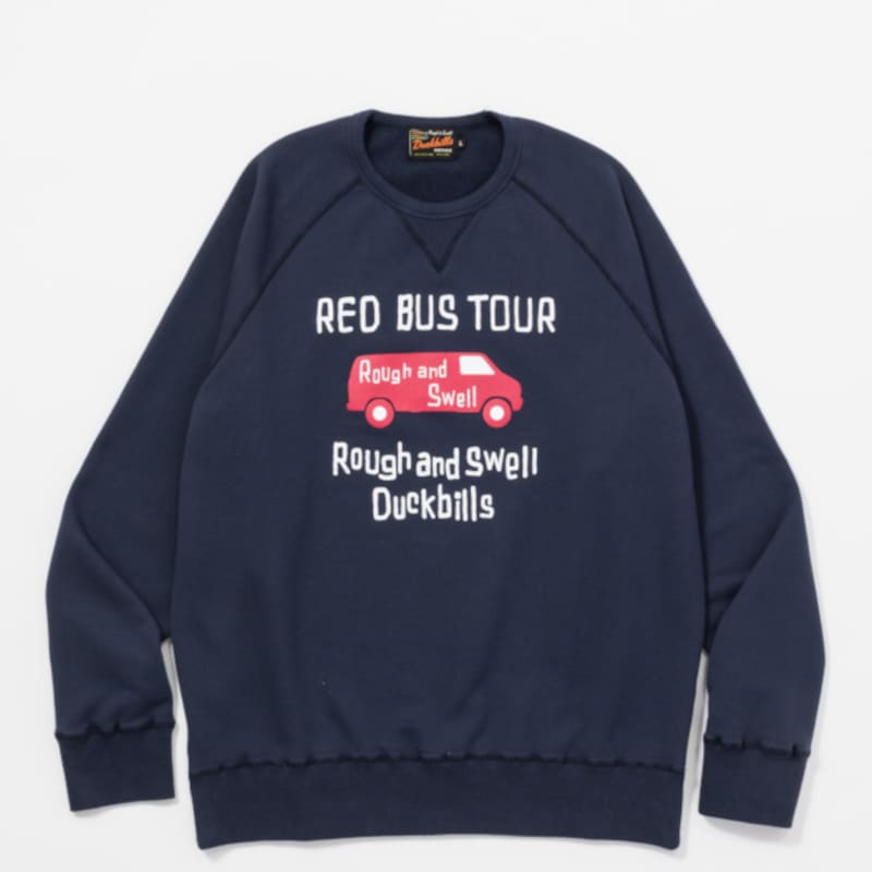 rough & swell RED BUS SWEAT ネイビー / レッドバススウェット