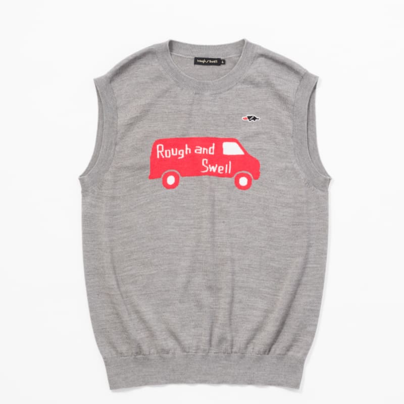 rough & swell RED BUS VEST グレー / レッドバスベスト