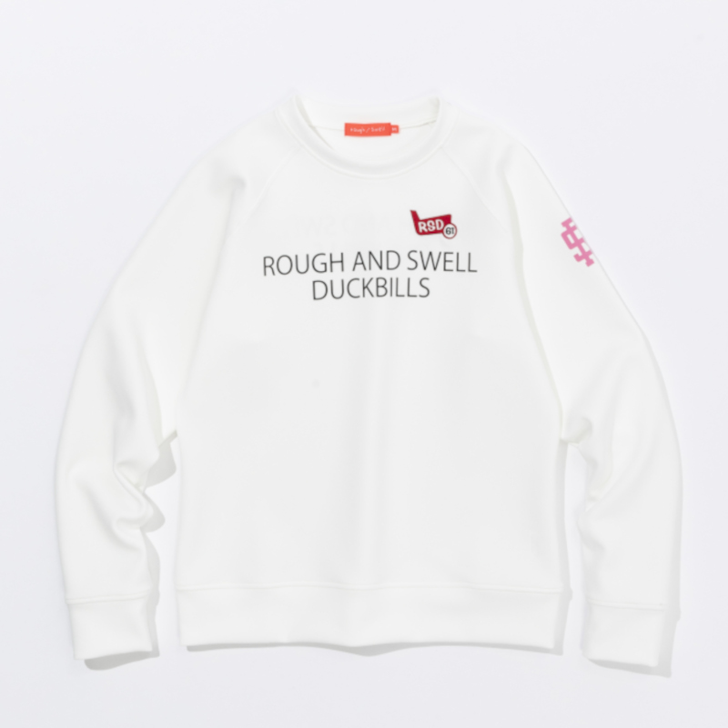 【for WOMEN】rough & swell RED IRON SWEAT ホワイト