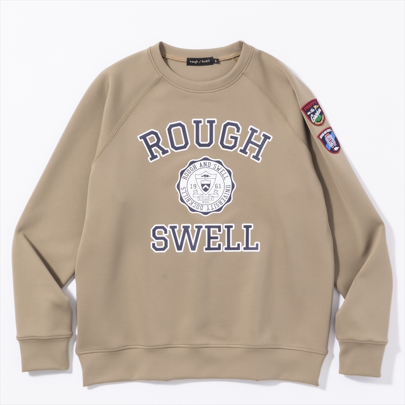 rough & swell UNIVERSITY SWEAT ベージュ