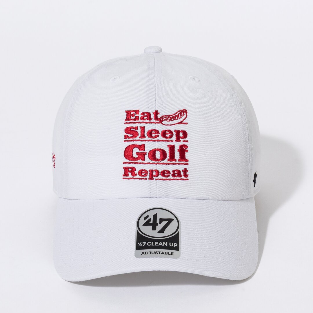 Kuchibue Golf Gentleman リピート・キャップ ホワイト×レッド【GO/LOOK!限定販売】