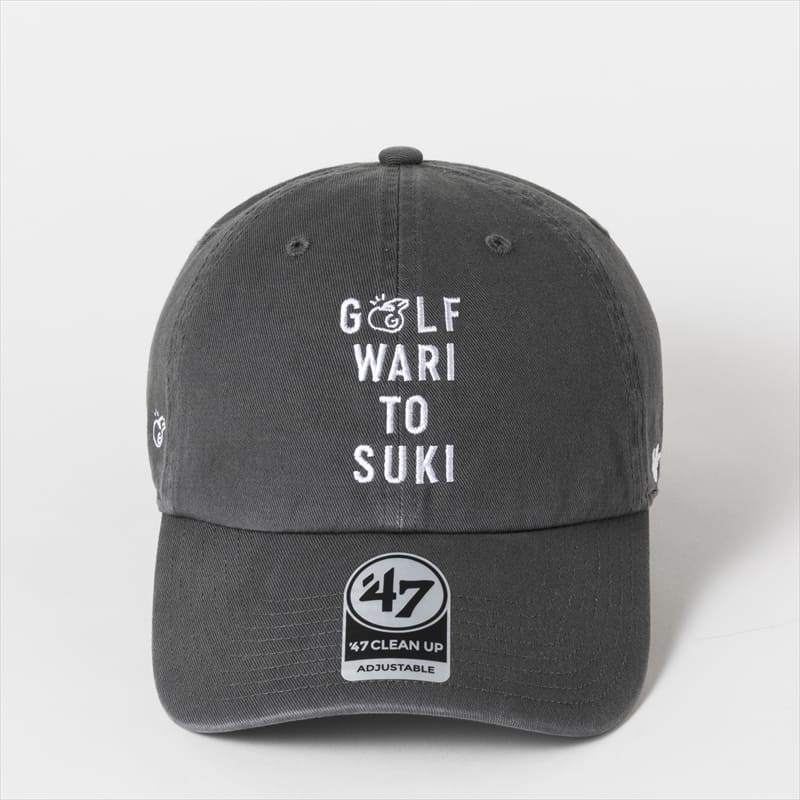 Kuchibue Golf Gentleman GOLF WARI TO SUKI キャップ チャコール × ホワイトロゴ