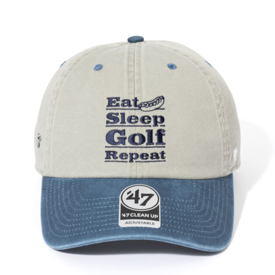 Kuchibue Golf Gentleman Eat Sleep Golf Repeat Two Tone キャップ / グレー×ネイビー【GO/LOOK!限定販売】