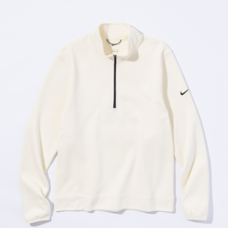 NIKE ツアーハーフジップゴルフトップ L/S ココナッツミルク