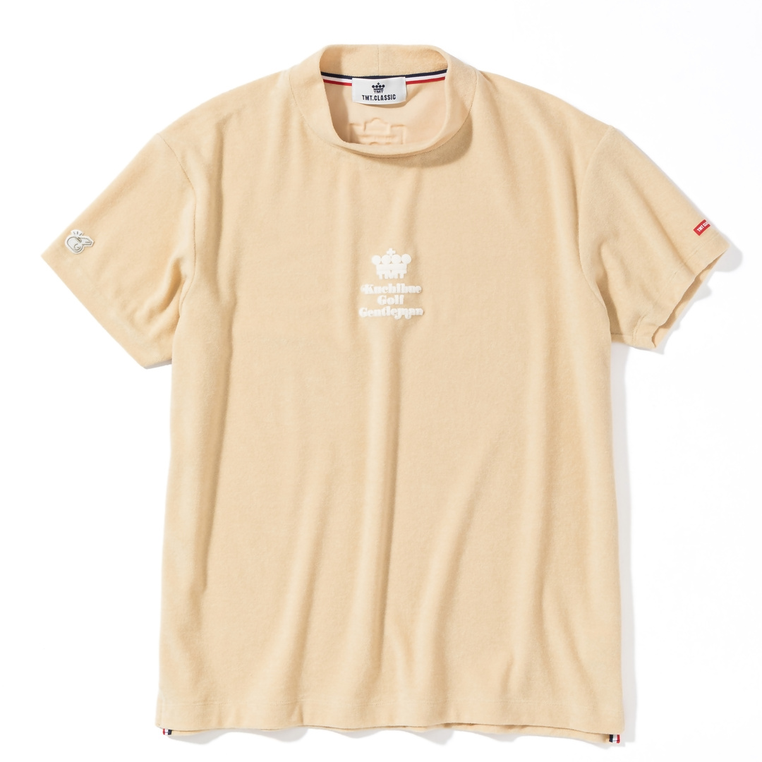 TMT classic×Kuchibue Golf Gentleman パイル地モックネック ベージュ【GO/LOOK!限定販売】