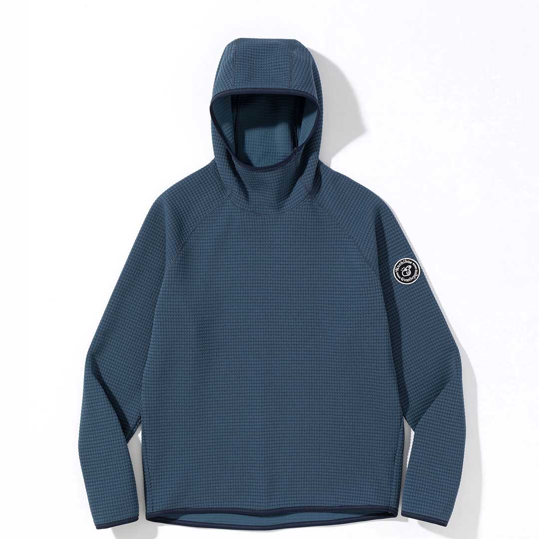 MOCO × Kuchibue Golf Gentleman バラクラバ・ニットフーディー フォギーブルー【GO/LOOK!限定販売】