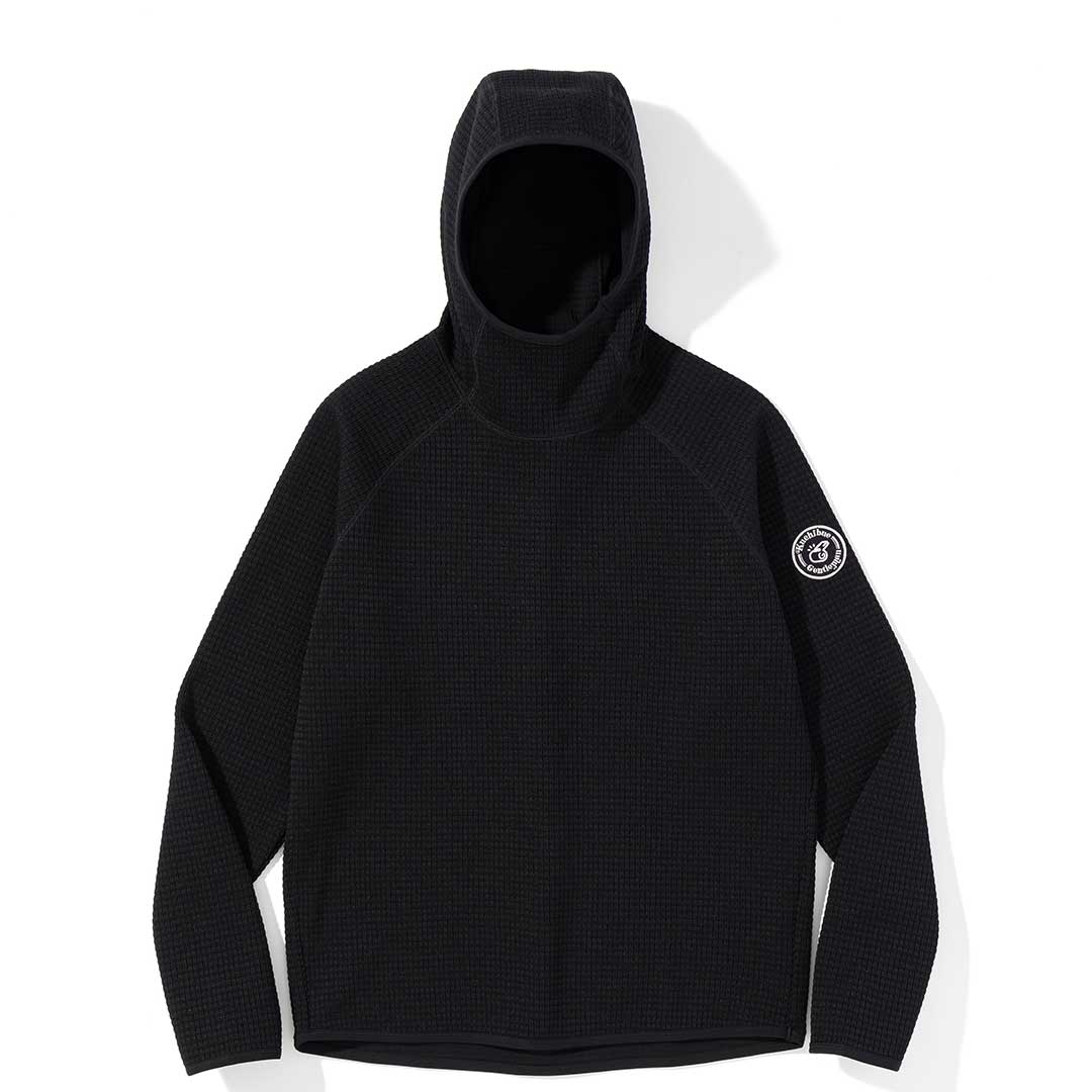 MOCO × Kuchibue Golf Gentleman バラクラバ・ニットフーディー ブラック【GO/LOOK!限定販売】