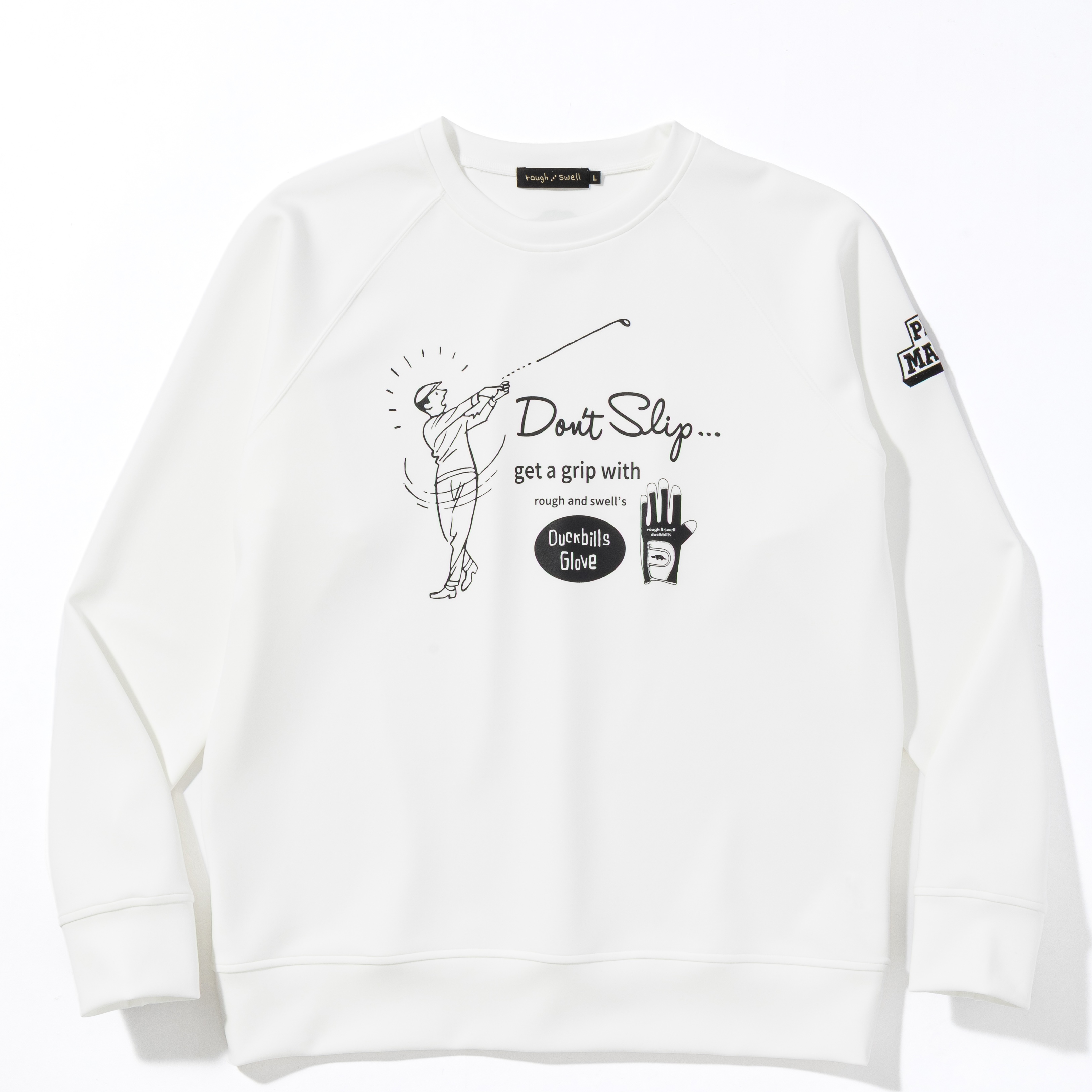 rough & swell DON’T SLIP SWEAT ホワイト