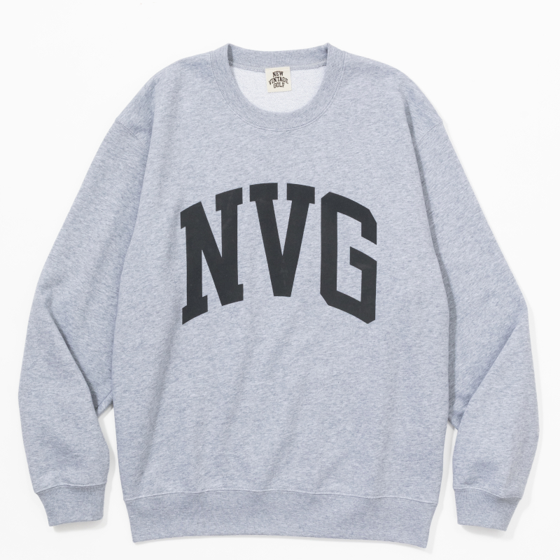 NEW VINTAGE GOLF Flocky Print Sweat Shirts グレー