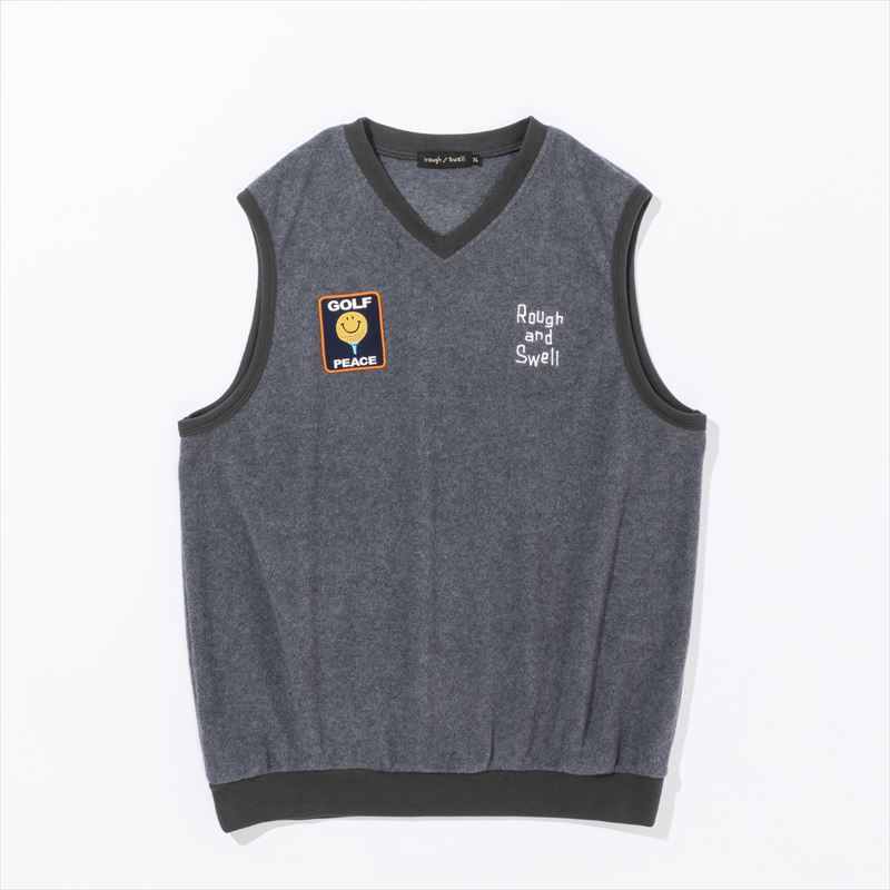 rough & swell GOLF PEACE VEST グレー