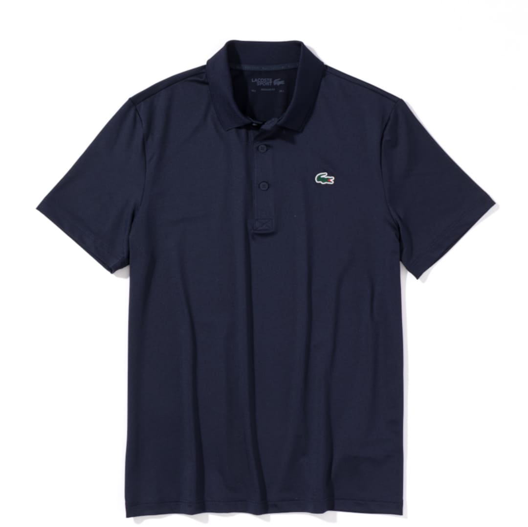 LACOSTE エッセンシャルウルトラドライゴルフポロシャツ ネイビー