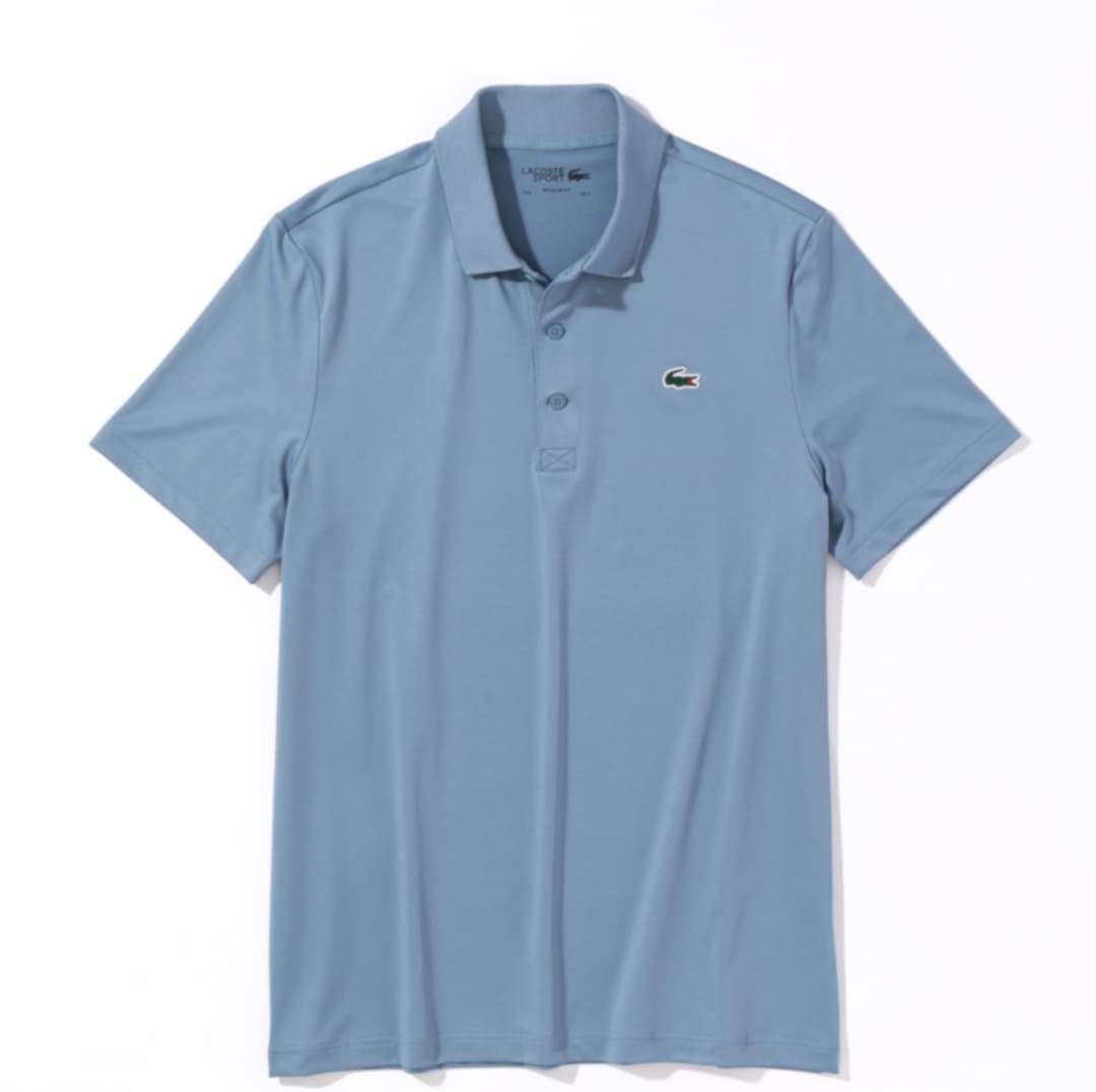 LACOSTE エッセンシャルウルトラドライゴルフポロシャツ ブルー