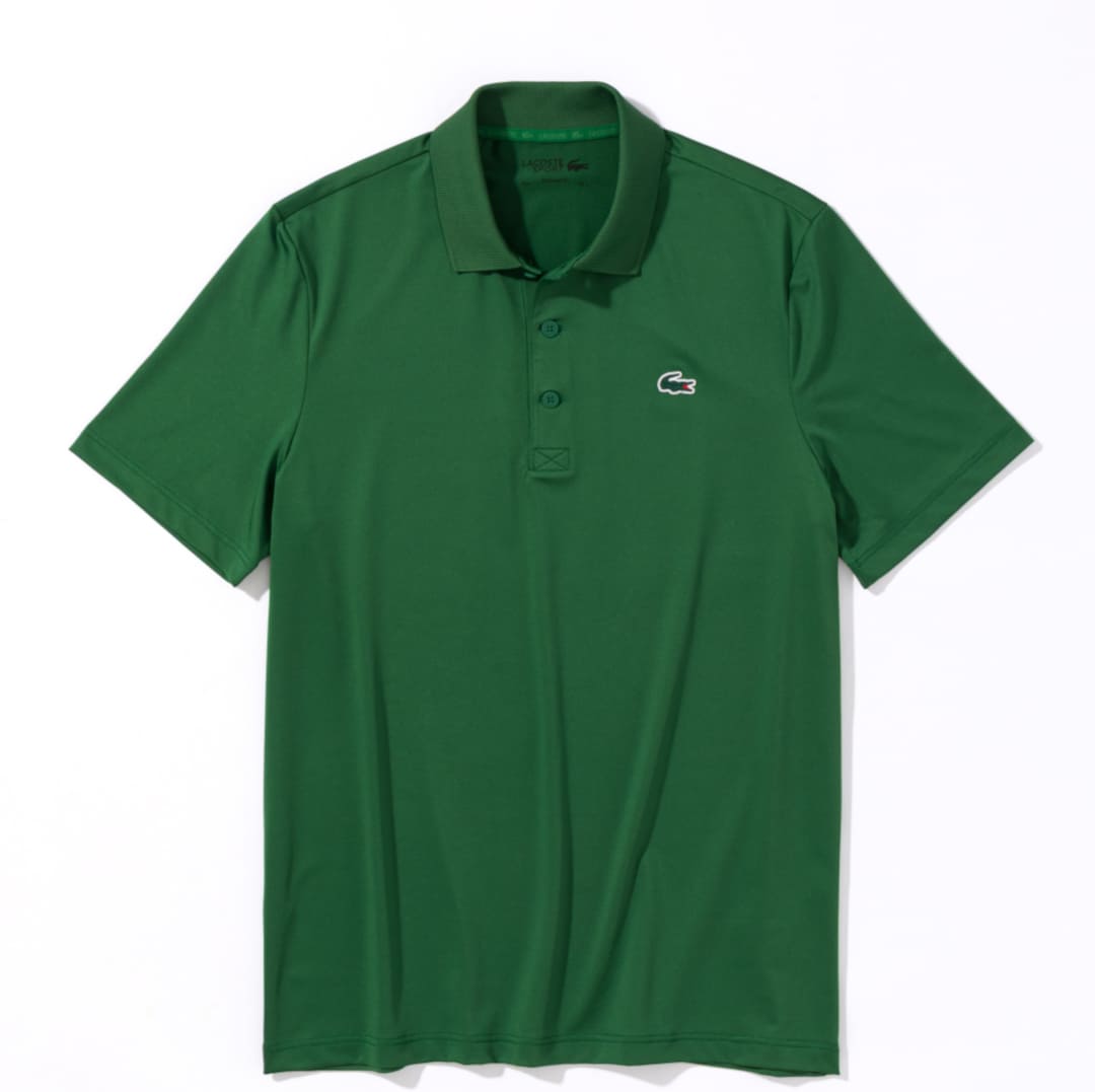 LACOSTE エッセンシャルウルトラドライゴルフポロシャツ グリーン