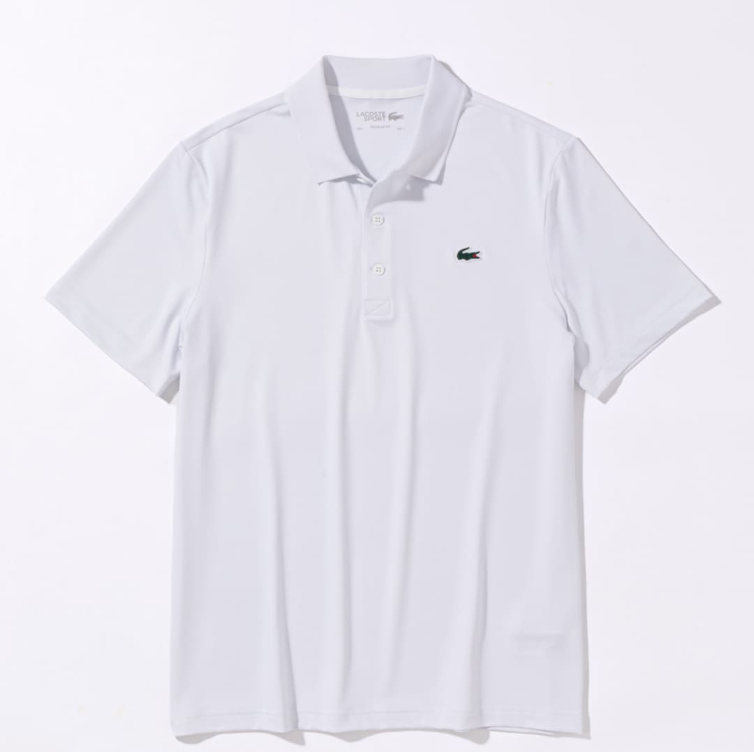 LACOSTE エッセンシャルウルトラドライゴルフポロシャツ ホワイト